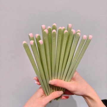 🎀創意筷子🎀高顏值創意草綠筷子高檔不易發黴防滑食品級可進洗碗機無漆無蠟筷筷子 環保筷 可愛筷子 防滑筷子 高檔筷子