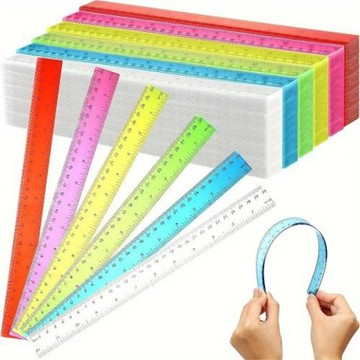 跨境外貿新款代發12 Inch Assorted Colors School Ruler Ruler