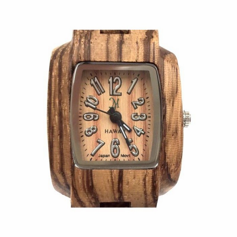 マーティン＆マッカーサー】腕時計 アナログ コアウッド ハワイ