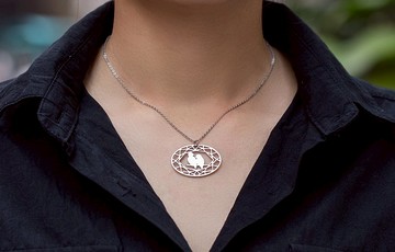 【情人節禮盒】(手鍊+項鍊) 寶石與動物系列-鸚鵡