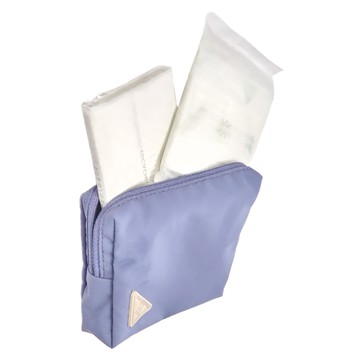 PUGO 噗果 衛生方方包 寶特瓶回收紗環保材質 重量20g  12 x 10.5 x 3.5cm  霧藍