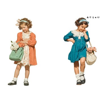 【4 月新品 1】08-121-0002 人物貼紙 春季復古