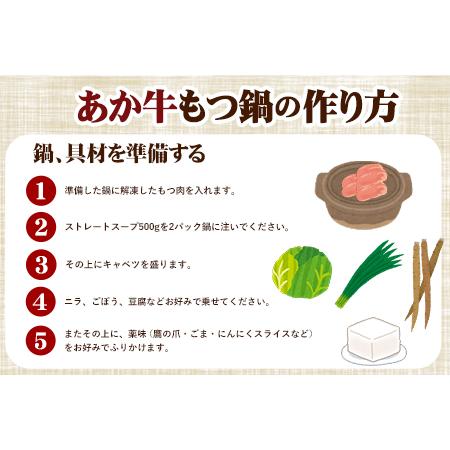 ふるさと納税 あか牛もつ鍋セット《60日以内に順次出荷(土日祝除く)》三協畜産 あか牛 もつ鍋 熊本県長洲町