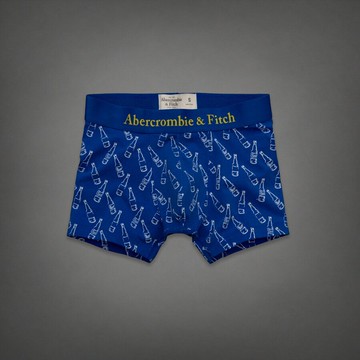 美國百分百【全新真品】Abercrombie & Fitch 內褲 AF 四角褲 平口褲 麋鹿 寶藍 酒瓶 大尺 男 M XL