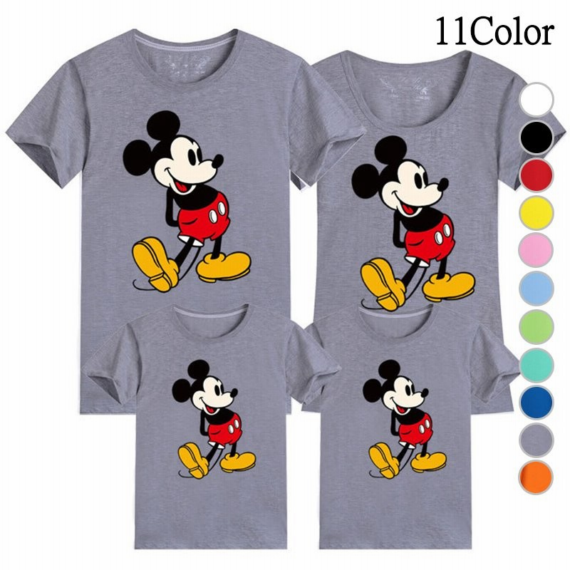 Disney 親子ペアルック 親子ペア Tシャツ 半袖 ディズニー ミッキー 柄 トップス 親子お揃い 兄弟 お揃い 夏物 パパ ママ キッズ 子供服 レディース メンズ 親子服 通販 Lineポイント最大get Lineショッピング