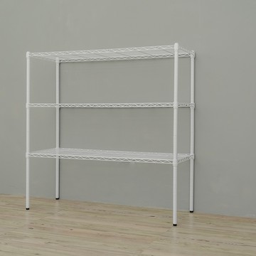 youneed 加強防鏽白120X45X120 三層鐵力士架(鍍鉻架/電器架/收納架)