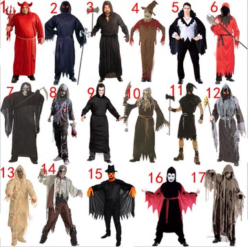 免運 快速出貨 萬圣節成人cos恐怖服裝 化妝舞會服飾清朝僵尸服喪尸狼人死神衣服