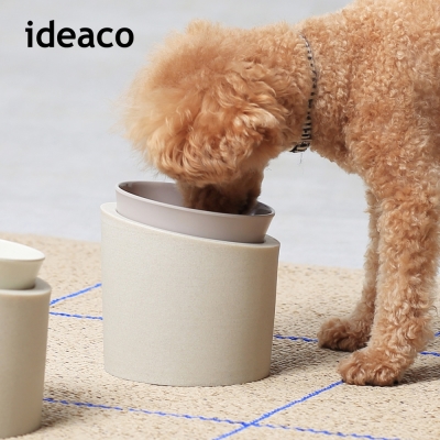 日本ideaco 寵物餵食護頸斜口碗架套組(高款)-多款可選