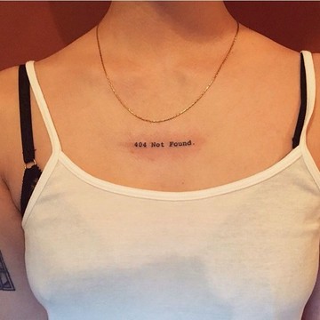 「查無此人」404 not found 紋身貼 微刺青 輕紋身  超美 性感 持久 紋身貼 防水 文字 草寫  紋身貼紙