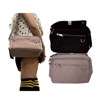 ~雪黛屋~SPYWALK 斜側包中容量二主袋+外袋共五層大齒耐用拉鍊防水尼龍布SW9777