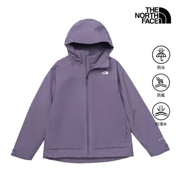 【線上獨家款】女款紫色DRYVENT防水抓絨內裡三合一外套｜8DX3NNK