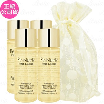 ESTEE LAUDER 雅詩蘭黛 極萃賦活花秘凝露(15ml)*4旅行袋組(公司貨)