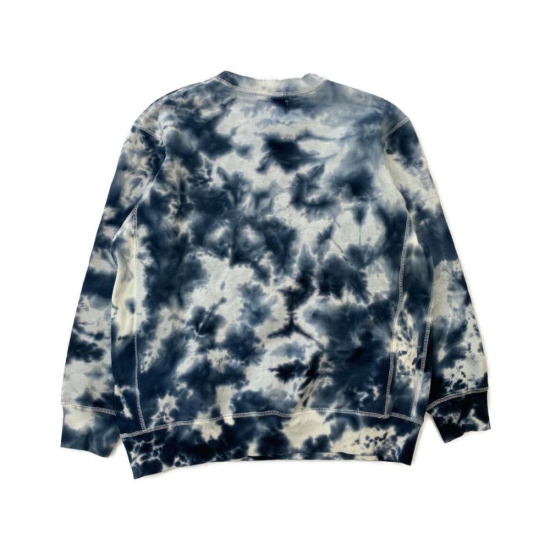 ウィムジー タイダイ染め スウェット Yuki Dye Crewneck Blue メンズ