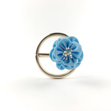 Kaika Ato / 山茶茶-中藍 / 日式和風布花 / つまみ細工 花簪