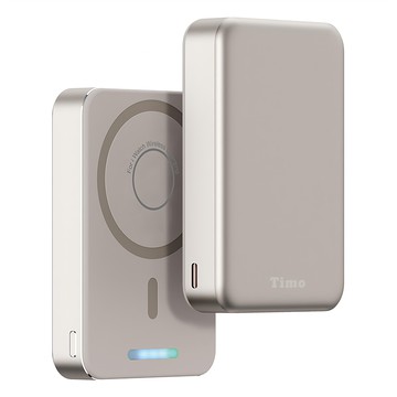 Timo 魔方系列 3合1磁吸無線充行動電源 10000mAh  POT-576  鈦色