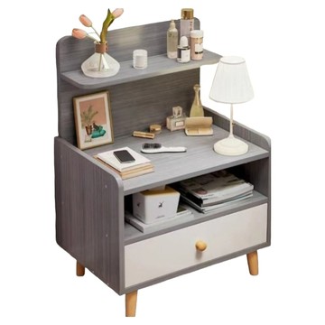 單抽床頭櫃 408-KC  莫蘭迪灰  1個