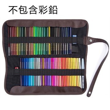 72孔彩鉛帆布筆簾【西米藝術】大容量帆布筆簾 筆袋 素描 美術 繪畫用具