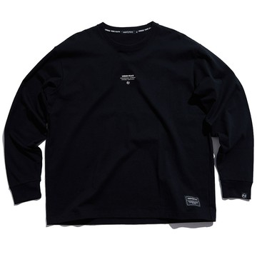 UNDER PEACE 23AW SIERRA LOGO / TEE.LS 文字 長T (黑色)