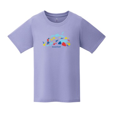 熱銷回饋價├登山樂┤日本Mont-bell WIC T Colorrful Trail 女款短排汗T 薰藍 # 1114537LVBL