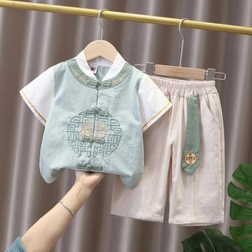 男童漢服2026新款夏季寶寶古裝國學服帥氣男孩兒童中國風唐裝套裝