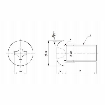 JISナベ小ねじ 標準 三価ホワイト