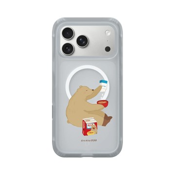 iPhone 17 Pro Max AirX 流變灰 - 咻咻熊 XiuXiubear - 營養熊麥片