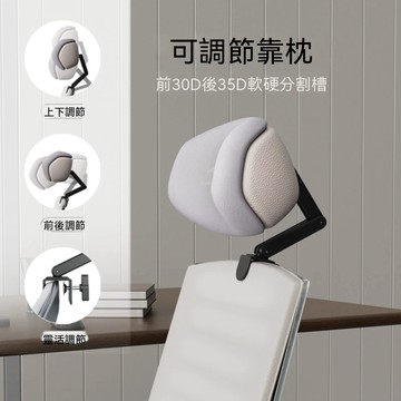 OSLE 辦公椅加裝頭枕 記憶棉雙芯護頸頭枕 可調節升降靠枕 電腦椅通用加裝頸枕