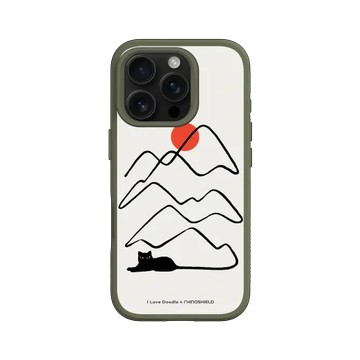 iPhone 16 Pro SolidSuit 海藻綠 - ilovedoodle (Lim Heng Swee) - Cat Landscape - Tail 貓咪尾巴