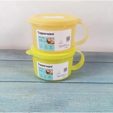 熱銷特百惠 微波碗水晶湯碗460ML/0.46L 圓形飯盒便當盒 密封保鮮盒