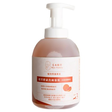 Mao Family 毛本植萃 寵物食器植萃酵素洗碗慕絲  600ml  1瓶