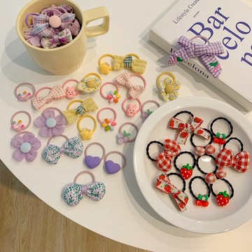 兒童皮筋女扎頭網紅可愛頭繩女童扎小揪揪發圈寶寶不傷發橡皮筋夏