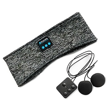 Ahoye 5.0藍牙音樂運動頭巾 USB充電 藍牙耳機 助眠 跑步 健身  26 x 10 x 0.5cm  p01_05243097