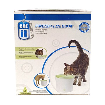 Catit 鮮淨 3L 循環水 多層過濾 飲水機  白色 + 綠色  1個