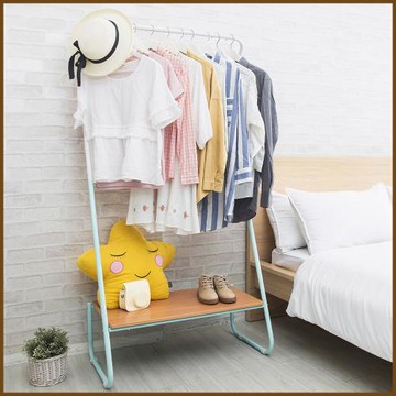 IKLOO_彩漾乙字木板曬衣架/吊衣架