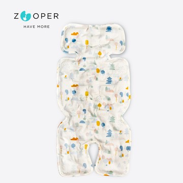 【Zooper】ICE POP 冰冰涼感墊 SS23限定款－彩色森林（推車 汽座 座墊 涼墊 冰墊 透氣墊 四季用）