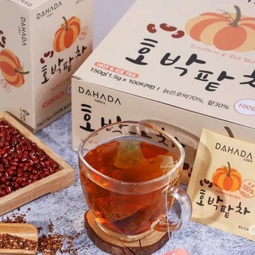 🍎現貨🍎🇰🇷韓國製造 DAHADA 超能神纖 100%輕盈南瓜紅豆茶1.5gx20入組
