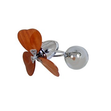 16吋大心型葉片系列壁扇 L08-FINO-CHICHeart-鉻色／深木紋色