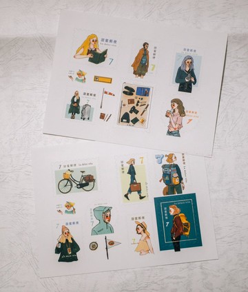 遙遠的旅程 郵票貼紙 兩款一組