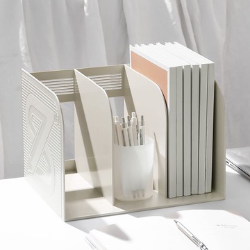 辦公用品塑料一體式3格文件整理架資料筐三聯書立學生宿舍收納架