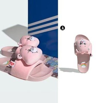 【Adidas 愛迪達】ADILETTE W 彩虹熊聯名 運動拖鞋 女 A-KH9957