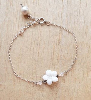 白雪花 純銀手鍊