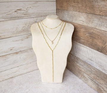 多層次珍珠短鍊混搭