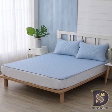 【岱思夢】 乳膠冰絲涼蓆墊 單人 雙人 加大 贈同款枕頭套 涼席 涼墊 遊戲墊 野餐墊 乳膠墊 冰絲蓆 冰炫藍