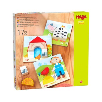 HABA 寶寶拼圖板農場 Set 17片  山毛櫸木  紙板  1盒