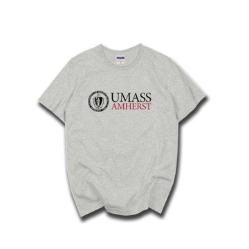 UMass Amherst 馬薩諸塞大學阿默斯特分校校服T恤 夏季純棉短袖