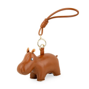 【吊飾】經典河馬 動物皮革掛飾 |  質感配件 生日禮物 包袋掛飾