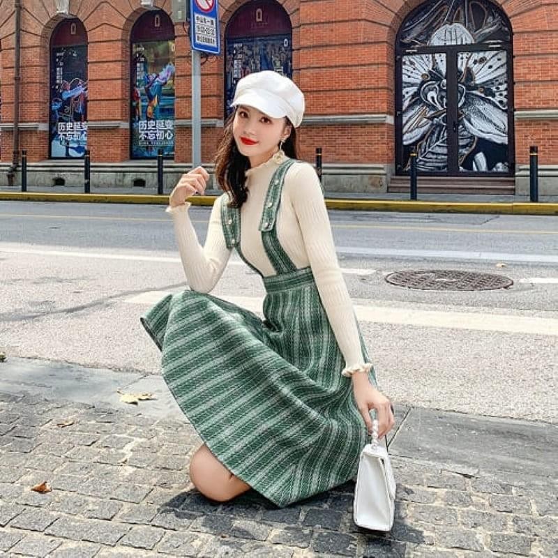 スナイデル なっ チェックオフショルガウチョパンツ ギンガムチェック □ 