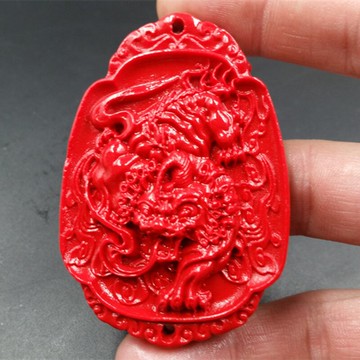 新款精美仿天然玉石仿朱砂貔貅掛件雞血紅朱砂吊墜玉牌子玉墜