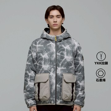 男女同款 FILMMAKER 高山系列 連帽鋪棉外套 - 深灰色