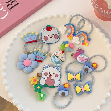 兒童可愛卡通發繩寶寶彈性好頭繩耐用女童扎頭皮筋不傷發發圈發飾